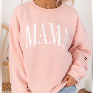 Mama corded sweatshirt pink